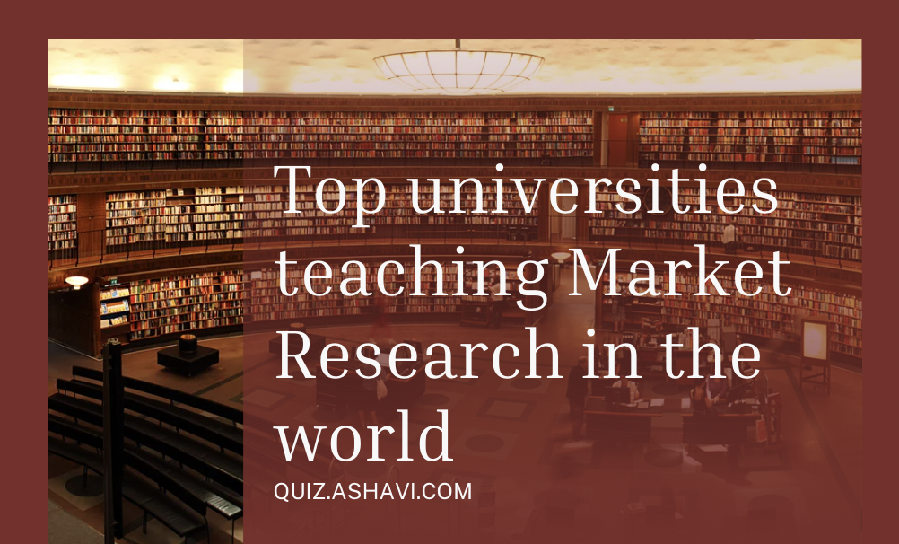 Top universities teaching Market Research in the world